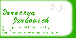 dorottya jurkovich business card